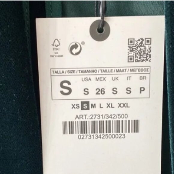 Zara Black Long Sleeve Dress with Gold Floral Embroidery - Picture 12 of 12